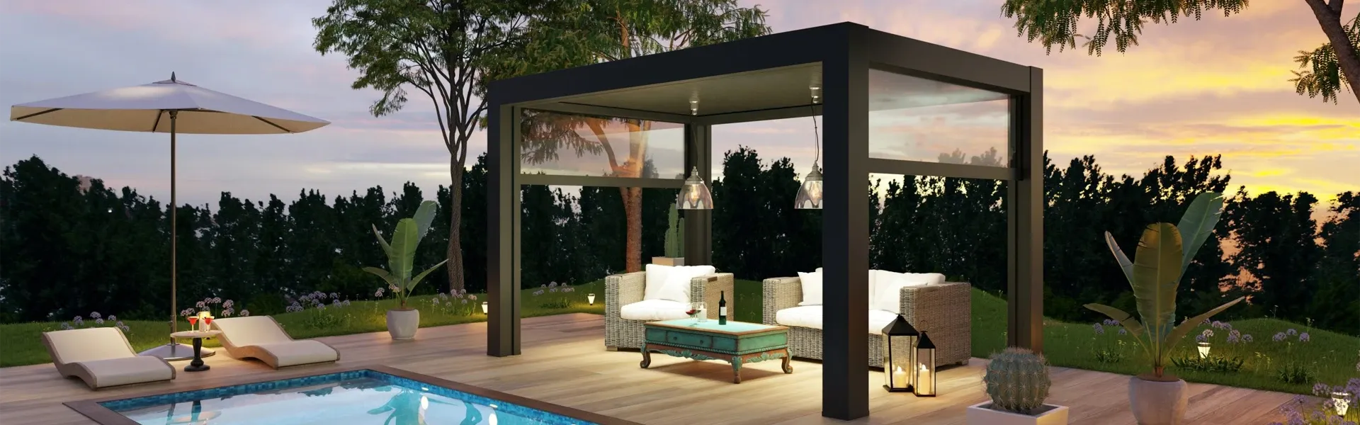 Pergola bioclimatique à Monaco